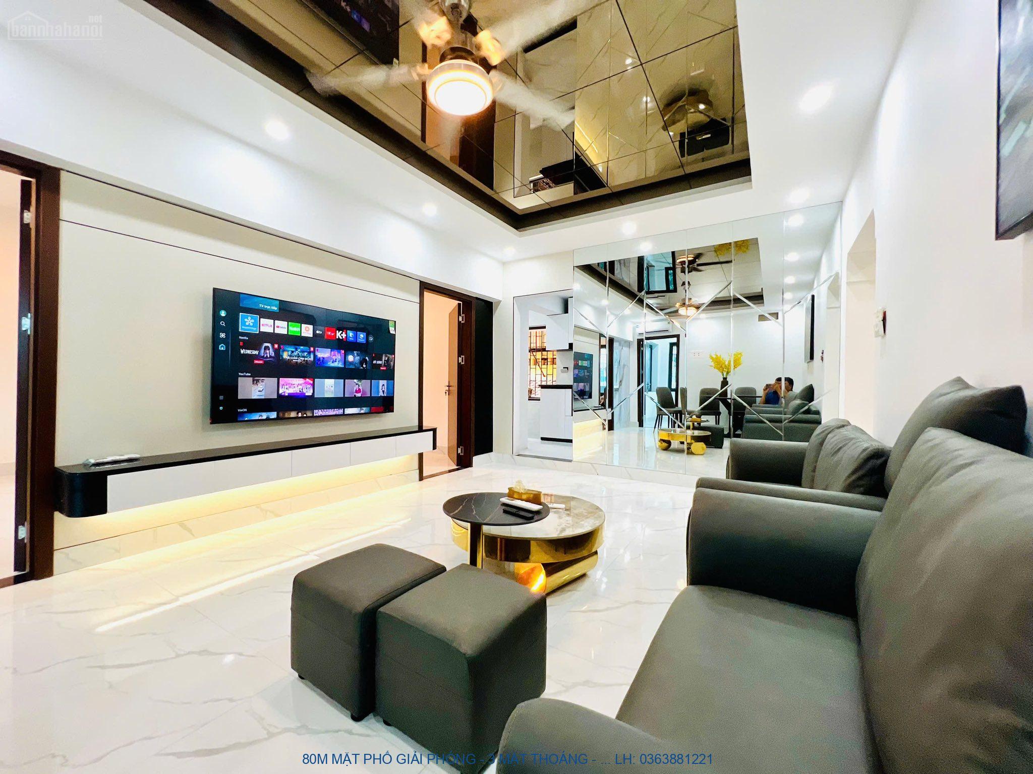 80M MẶT PHỐ GIẢI PHÓNG - 3 MẶT THOÁNG - 3 NGỦ - CHỈ HƠN 4 TỶ