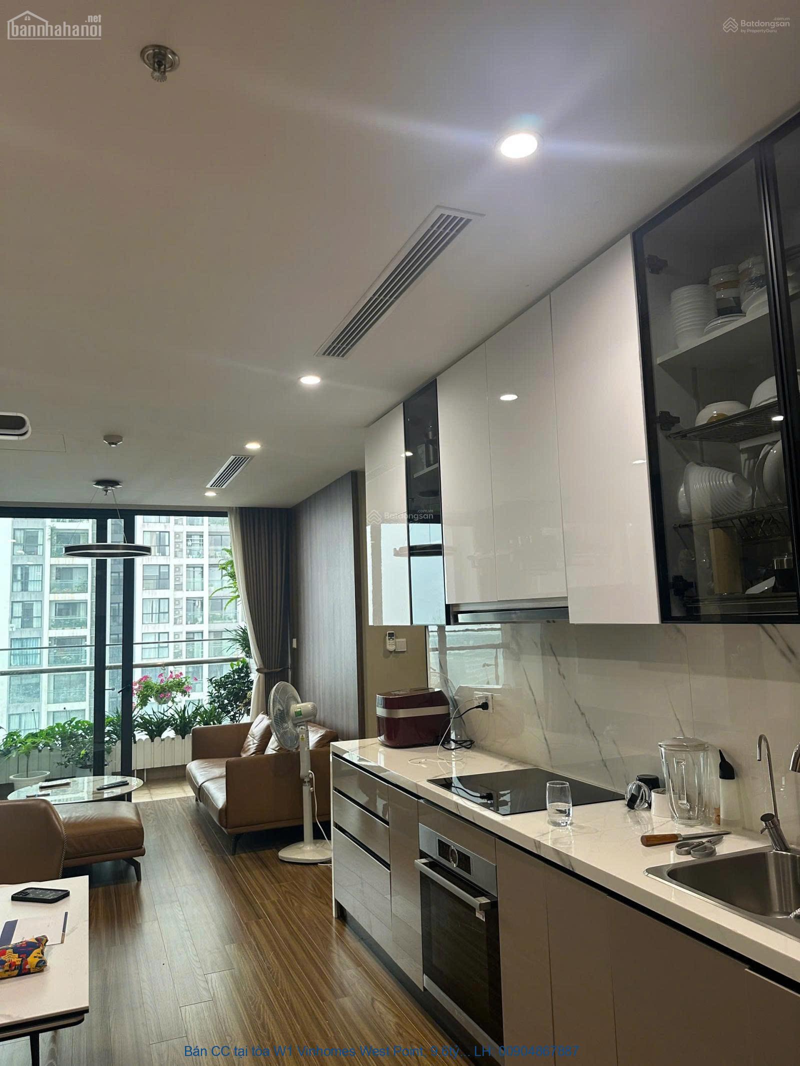 Bán CC tại tòa W1 Vinhomes West Point, 9,6tỷ, 101m2, 3PN, 3WC, hướng