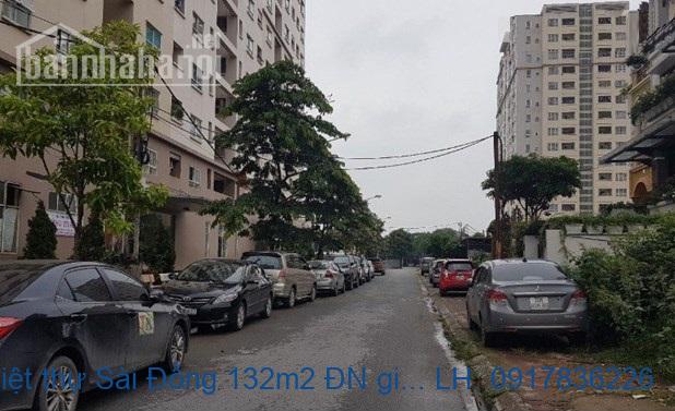 Bán đất biệt thự Sài Đồng 132m2 ĐN giá 65 triệu/m2 