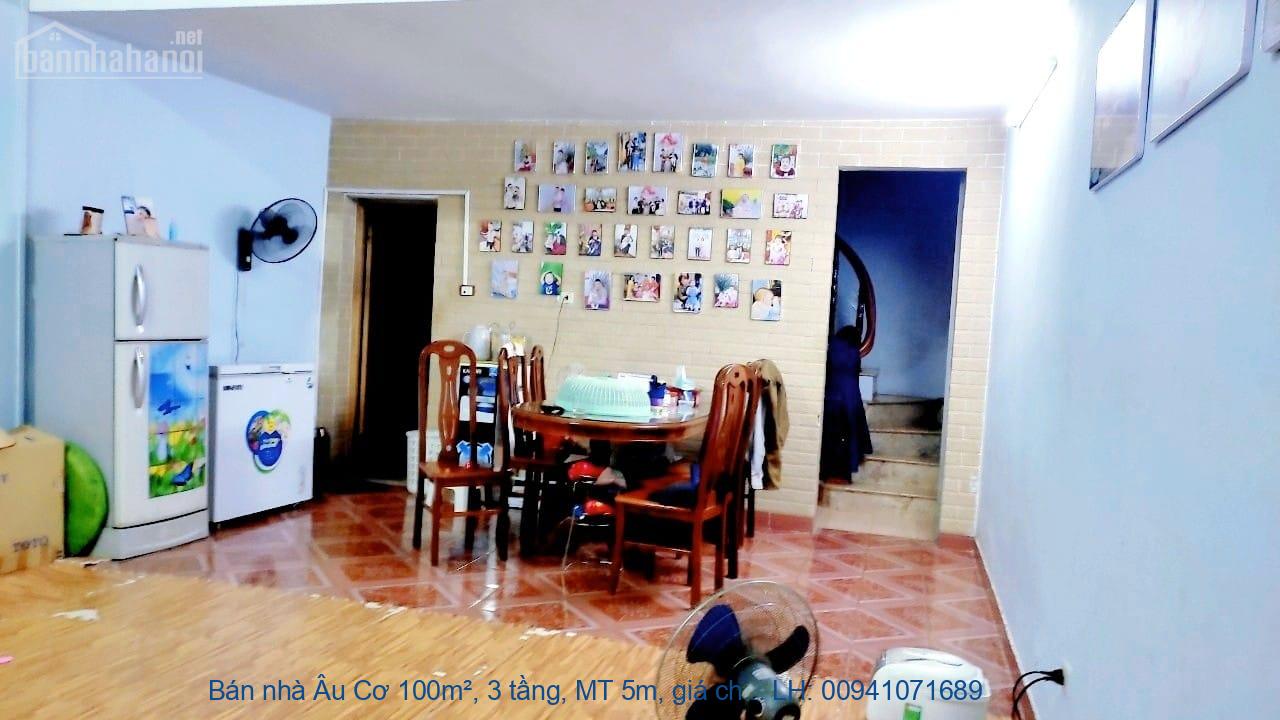 Bán nhà Âu Cơ 100m², 3 tầng, MT 5m, giá chào 17.9 tỷ Tây Hồ