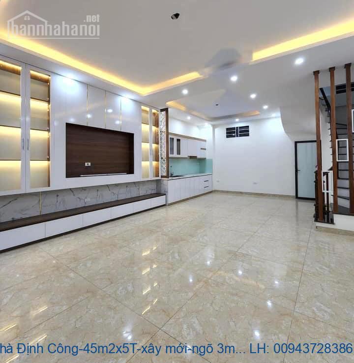 Bán nhà Định Công-45m2x5T-xây mới-ngõ 3m-sát phố-giá 7,35 tỷ-sđcc