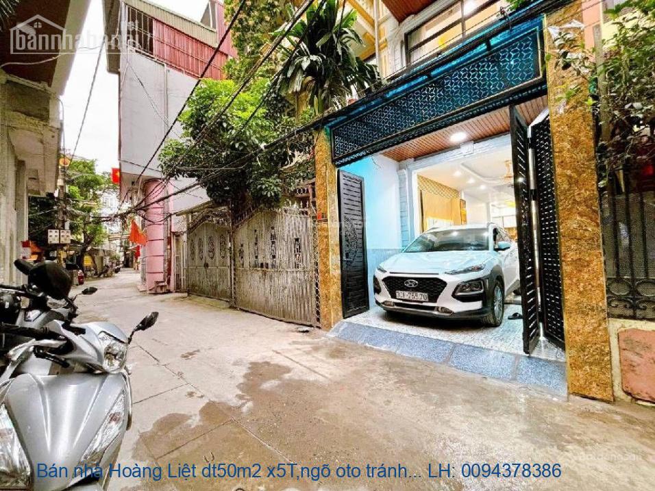 Bán nhà Hoàng Liệt dt50m2 x5T,ngõ oto tránh,thang máy,nhà mới,9,35 tỷ