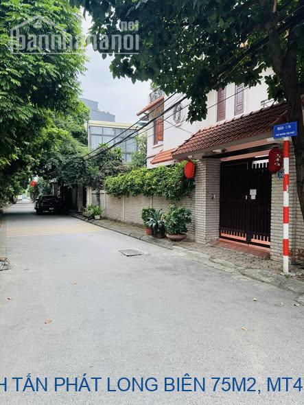 BÁN NHÀ HUỲNH TẤN PHÁT LONG BIÊN 75M2, MT4.5M VỈA HÈ, KINH DOANH -