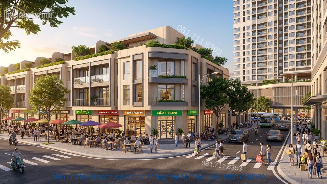 Bán nhà LK shophouse 80m2* 4 tầng* 5m MT* đường 19m tại Hà Đông 19 tỷ