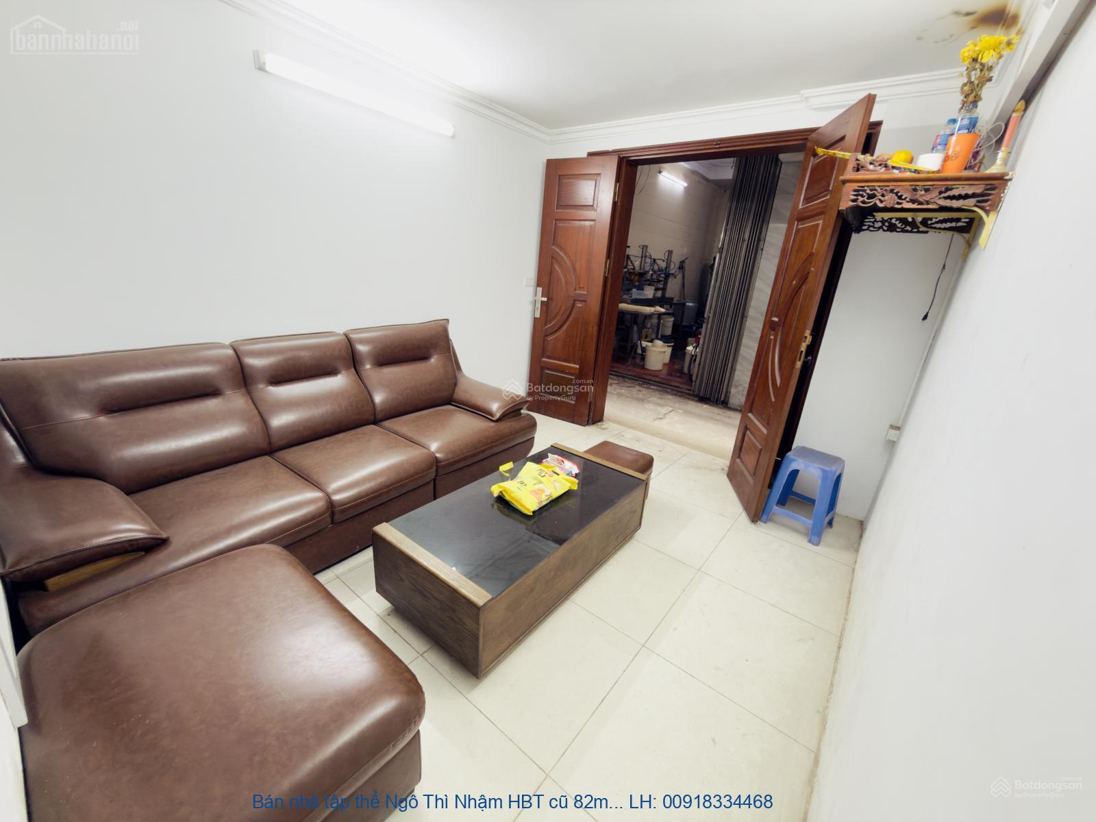 Bán nhà tập thể Ngô Thì Nhậm HBT cũ 82m2 2 ngủ 1wc chỉ nhỉnh 4,5x t