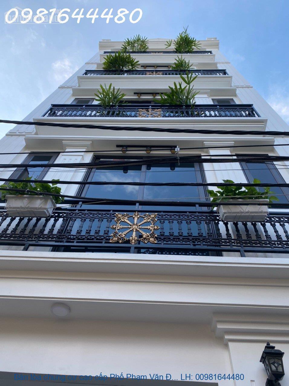 Bán tòa chung cư cao cấp Phố Phạm Văn Đồng 65m2 6tầng thang máy 10.7
