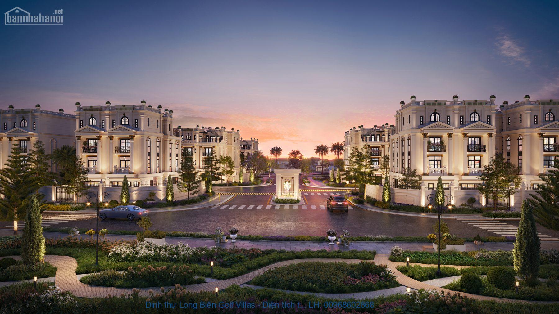 Dinh thự Long Biên Golf Villas - Diện tích từ 218m - 545m2, 2 mặt