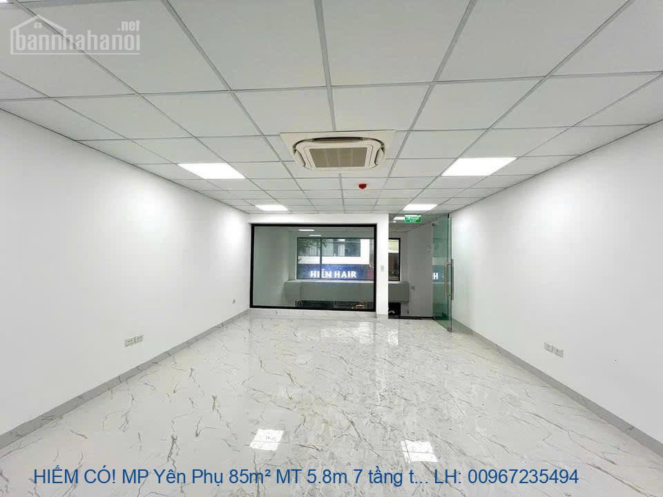HIẾM CÓ! MP Yên Phụ 85m² MT 5.8m 7 tầng thang máy KD đỉnh, 37.5 tỷ.