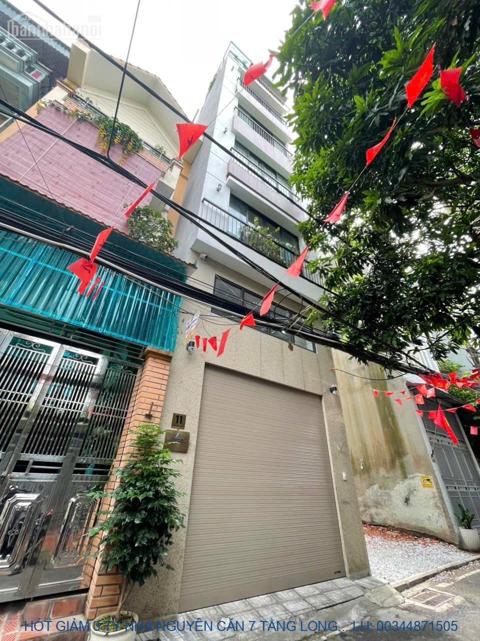 HÓT GIẢM 3 TỶ NHÀ NGUYÊN CĂN 7 TẦNG LONG BIÊN