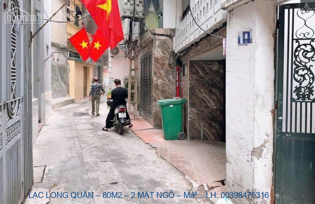 LẠC LONG QUÂN – 80M2 – 2 MẶT NGÕ – MẶT TIỀN 5.5M – GIÁ 16.3 TỶ 