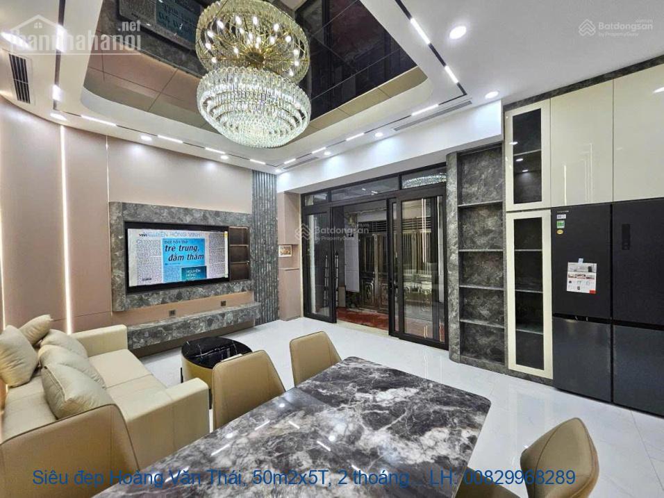 Siêu đẹp Hoàng Văn Thái, 50m2x5T, 2 thoáng vĩnh viễn, gần phố, giá